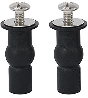 2 Stücke Toilettensitz Behoben, Toilettensitzbefestigungen, Toilettensitz Behoben Schraube, für Toilettensitze, Allgemeine Toilettensitze, Toilettendeckel Uswverwendet(Schwarz)