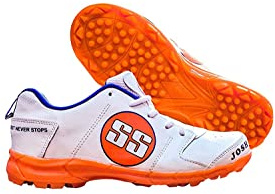 Ss Men's Cricket Shoes White Orange