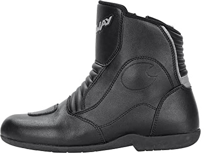 FTS-1 S Motorrad Schuhe Herren & Damen, Kurzer Tourenstiefel, Zertifiziert, Robuster Motorradstiefel Herren & Damen, Schalthebelverstärkung, Pflegeleicht, Seitlicher Reißverschluss, Gr. 36-47