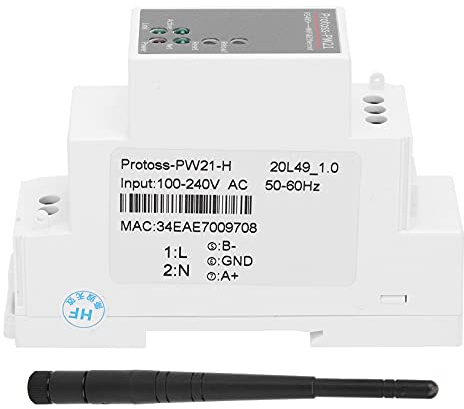 BOROCO WiFi Serial Server RS485 a WIFI/Ethernet Serial Server IP Ethernet Dispositivos de red inalámbricos Modbus para ECos con antena PW21-H AC 100-240V