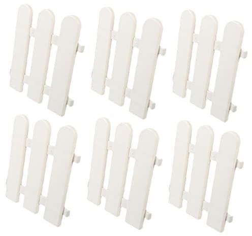 CIYODO 6pcs White Decorative Fences Small Fencing Panels for Garden Border Landscaping Garden Edging