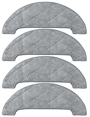 EtliN Compatible With Venga VG RVC 3000 3001 Robot Vacuum Clenaer Replacement Spare Parts Accessories Main Side Brush Hepa Filter Mop Rag Wipe (Color : 4 Mops)