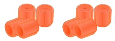 2 ensembles de 4 capuchons de valve de pneu de voiture avec capuchons de pneu de vélo illuminés pour vélo et moto, orange, 1,2 x 1,5 cm