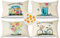 Serento Fundas de Almohada Impermeables al Aire Libre Fundas de Cojín Impermeable para Flores Funda de Cojín Primavera Verano Fundas Cojines Lino 30x50cm para Exteriores Patio Jardín Juego de 4