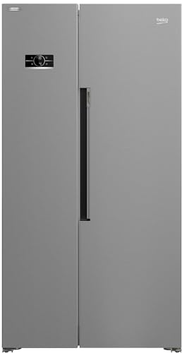 Beko HarvestFresh™ ASL1442VPS Frost Free American Fridge Freezer - Stainless Steel Effect - E Rated