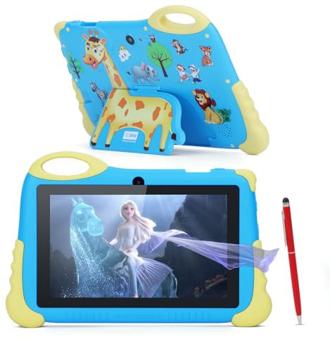 C idea Tablette 7 pour Enfants de 3 à 7 Ans, Tablette Android 13 pour Tout-Petits, 4 Go de RAM 32 Go de ROM (512 Go TF) HD IPS Protection des Yeux de sécurité pour garçons et Filles Cadeau (Bleu)