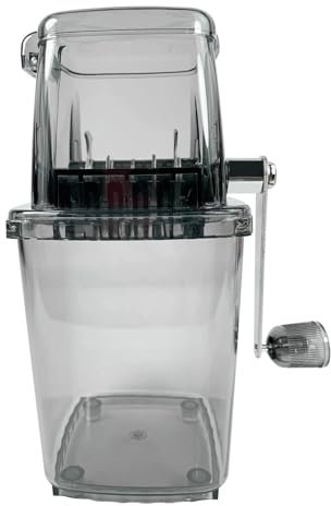 Manueller Eiszerkleinerer Edelstahl Klinge Ice Crusher Hand Ice Crusher Drehgriff Multifunktionaler Mini Eisrasierer Schneekegel Eisrasierer für Zuhause Küche Outdoor Picknick