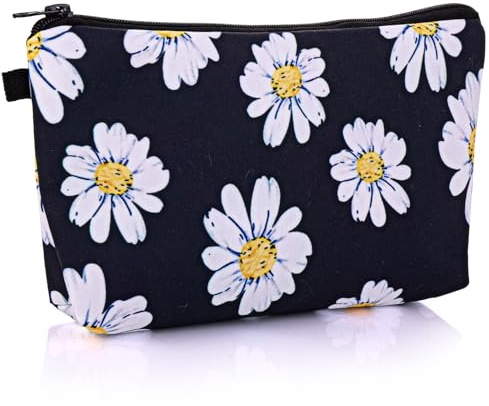 Gjinxi Makeup Bag Cosmetic Pouch Bags Small Make Up Organizer Zipper Pouch Floral Pencil Case Mini Makeupbag Hold for Women Multifunctional Toiletry Bag Beauty Cosmetic Vanity Bathroom Travel