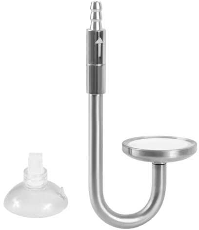DONGKER Aquarium Zerstäuber, Edelstahl CO2 Diffusor mit Rückschlagventil, CO2 Diffuser mit Saugnäpfen und U-Pipe für Aquarien