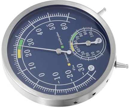 KICHOUSE Edelstahl Hygrometer Thermometer Analog Innen Außeneinsatz Rundes Temperatur Und Feuchtigkeitsmessgerät Tisch Und Wandmontage Präzise Raum Und Gartenthermometer