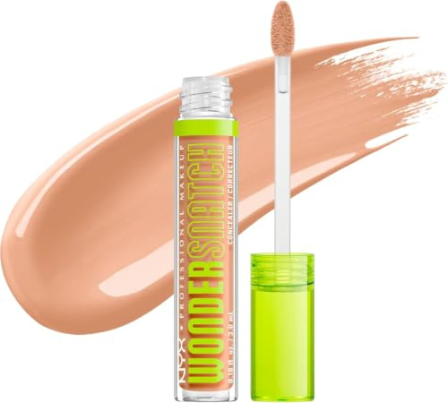 NYX Professional Makeup, Wonder Snatch Concealer, flüssig-cremige Formel, soft-mattes Finish, wasserfest, färbt nicht ab, spendet bis zu 24 Stunden Feuchtigkeit, vegane Formel, 13 Medium Light, 3,5 ml