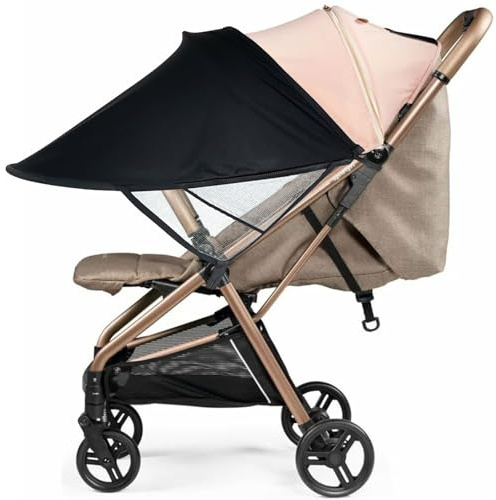 Universal Pram Sun Shade Cover UPF 50+ Adjustable Canopy Breathable Baby Sunshade for Pushchair Stroller Buggy Pram