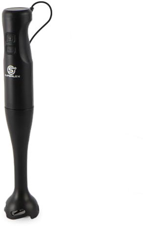 SUPERLEX Stabmixer Pürierstab Elektrisch 350W Hand Blender Mixstab Blender Mixer Mit Edelstahlklingen 2 Geschwindigkeiten Turbofunktion Kompakt Ergonomisch Griff Für Suppen Smoothies Babynahrung