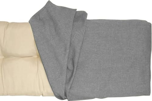 AQIGR Bezug-Bankkissen Sitzkissen mit Reißverschluss Bezug für Sitzbank Waschbar Abnehmbar, Eckbank Auflagen Hussen für Innen Outdoor Fensterbank Couch(Grau,120x60x8cm Thick)