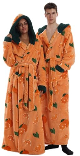Gegeryozer Accappatoio in Pile Soffice e Caldo con Cappuccio, Morbidissimo e Confortevole, Taglia Unica Unisex con Tasche, Ideale per Casa e Relax