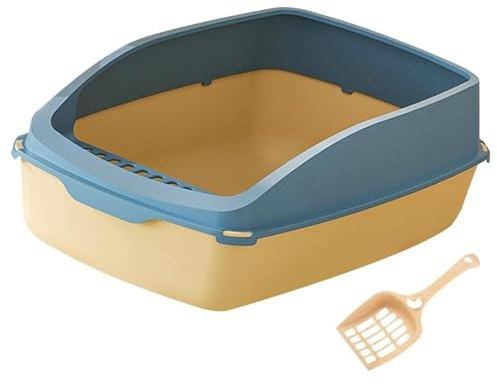Lettiera Gatto Lettiera Per Gatti Vassoio Per Per Animali Sabbiera Per Toilette Per Gattini Per Per Di Piccole E Medie Dimensioni Pratica e Igienica(Yellow)