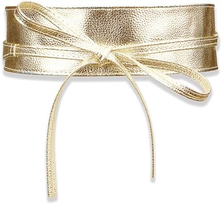 SIXHAOBU Damen Gürtel,Taillengürtel Gold Breit Aus Kunstleder Mit Schnürung,Taillengürtel Breiter Stilvolles Accessoire für Elegante Outfits und Betonte Taille