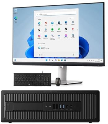 PC de escritorio completo y pantalla de 22 HD, CPU Core @3.00 Ghz, 8 GB RAM, SSD 128 GB, Windows 11 Pro, WiFi, teclado ratón, reacondicionado amazon, office, word, internet, antivirus, copilot ai