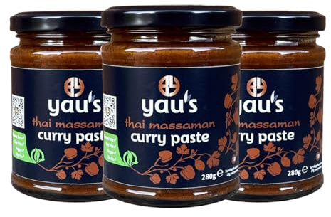 Yau's Thai Massaman Curry Paste (280g x 3jars) Marinate Stir Fry Dip