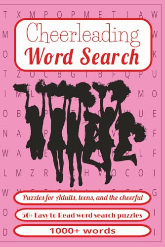 Cheerleading Word Search Puzzle Book: Word Searches with Easy to Read Print about Cheerleading, Cheer Competition Rules, Cheer Stunts and More | 6x9 ... Gift for Coaches, Competitions and Free Times