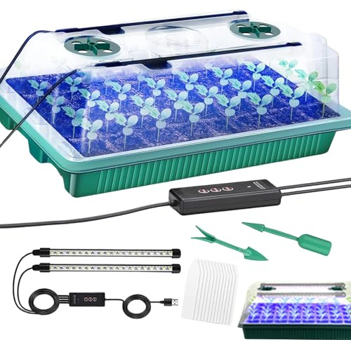 Generisch Set di germinazioni – Utensili da giardino riutilizzabili a 40 celle, propagazione di piante, da giardino, per casa, balcone, terrazza, giardino, ufficio, erbe aromatiche