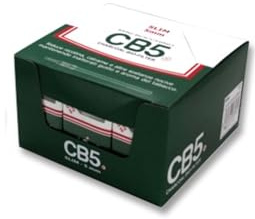CB5 Mini Bocchini Slim 5 mm con Carboni Attivi Bio Charcoal - Confezione Display 30 Scatoline da 10 Pezzi
