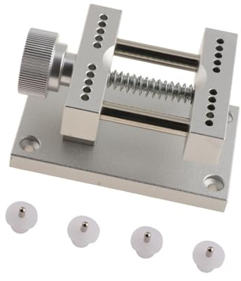 Hailong Ming Supporto per Cassa Dell'orologio, Apri Cassa Dell'orologio, Strumento Da Orologiaio Regolabile, Riparatore di Orologi Compatto, Apri Fondello, Argento