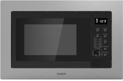 Candy CA38FK7XSBX, Microondas Integrable con Grill, 20 L, 850 W Microondas / 1200 W Grill / 1320 W Total, 5 Niveles de Potencia, Control por Mando y Botonera, 7 Funciones, Plato Giratorio 27 cm