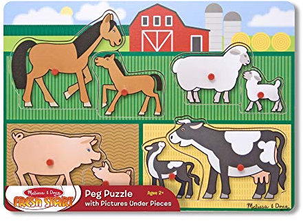 Melissa and Doug 1875 - Bauernhoftiere Steckpuzzle