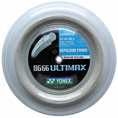 YONEX BG 66 Ultimax White Badminton String 200 m, Colour - White