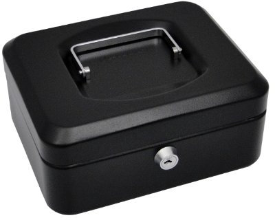 Pavo 8011827 Caissette à monnaie 15 cm Noir