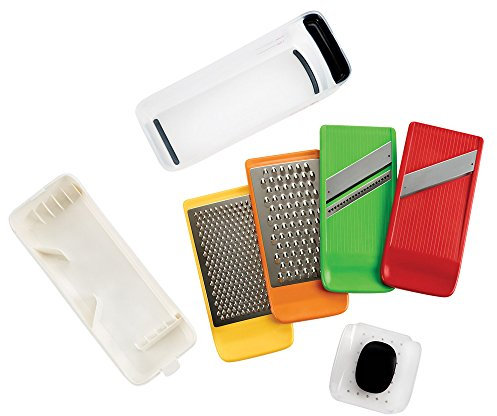 OXO Good Grips Reibe- und Hobelset aus geätztem Edelstahl – für Gemüse und mehr