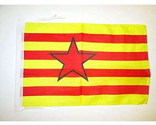 AZ FLAG Drapeau Aragon Indépendentiste 45x30 cm Polyester 100D Cordelettes | Usage intérieur et extérieur Drapeau décoratif aragonais coutures doubles et bords renforcés