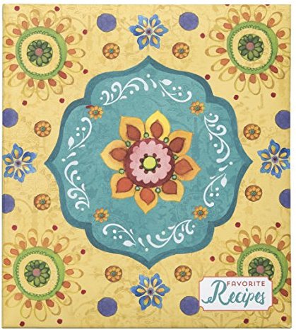 C.R. Gibson Rezeptbuch, robustes 3-Ringbuch, für 40 Rezeptkarten mit den Maßen 10,2 x 15,2 cm, Buchmaße: 22,9 x 24,1 cm, Tunesischer Sonnenuntergang