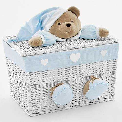 Baule Nanan Grande Puccio Bianco Azzurro