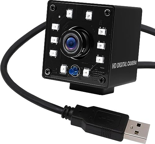 Svpro 1080P USB IR Infrarot Nachtsicht Kamera OV2710 Mit IR-Cut HD Webcam - Kleine Box UVC Überwachungskamera für PC, Laptop