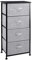 Amazon Basics - Cassettiera, per l’armadio, 4 cassetti in tessuto, colore: nero