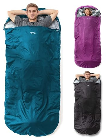 Highlander XL Schlafsack Extra großes Pod-Design, perfekt für Camping, Übernachtungen und Festivals - Leichte Einzelschlafsäcke, geeignet für Erwachsene und Jugendliche - The Sleephaven