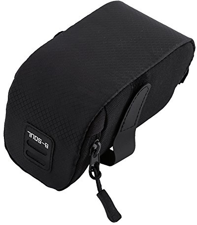 Fahrradsatteltasche, Satteltasche für Fahrrad Satteltasche für Radfahren, Reisen, 15 x 7 x 7 cm (Schwarz)
