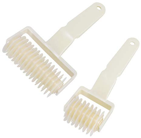 Lamoutor 2Pcs Lattice Roller Cutter Pastry Cutter Roller DIY Baking Tool for Dought Cookie Pie Pizza Bread Pastry