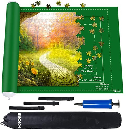MOZOOSON Puzzle Mat 1000 1500 2000 Pieces XXL Puzzle Mat Puzzle Carpet Puzzle Mats for Rolling Up Puzzle Accessories for Storing Puzzles 1 mm Thick