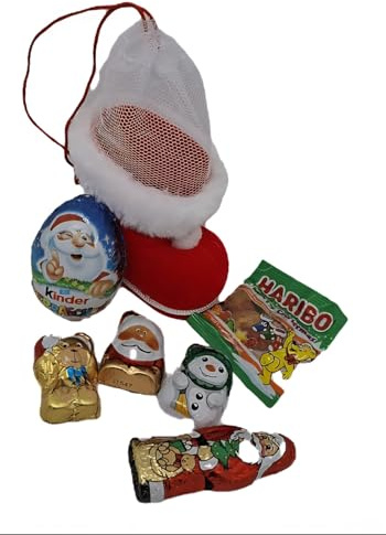 Generisch 110610 Geschenk Set Nikolaus Stiefel 8cm gefüllt Kinder Nikolausstiefel Geschenkidee