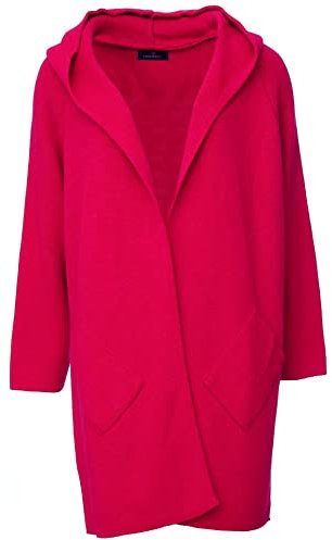 Zwillingsherz Strickjacke Cardigan für Damen - Hochwertiger Mantel Überwurf warm kuschelig weich mit Kapuze - Cape Umhang Strick Frühjahr Herbst Winter