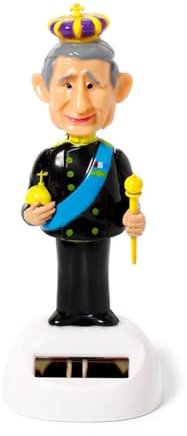 Puckator King Charles Solar Pal - Home Office Table Desk Dashboard Car Decor Decoration - Gift Ideas - Gifts For Teenage Old Boy Girl Dad Mums - Powered KIds Toys Toy Figure Figures