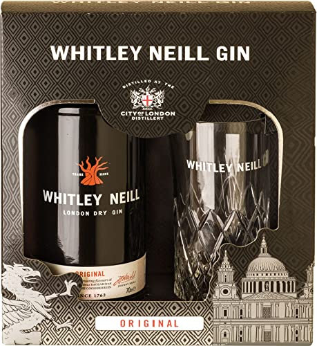 Whitley Neill Distillers Cut - London Dry Gin - Geschenkpackung mit Highball Glas (1 x 0.7L)