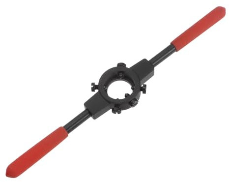 uxcell Schneideisen-Griffschlüssel, für metrische M7-M9 (metrisch) / 5/16 Zoll (UNC/UNF) / 25 mm OD runde Schneideisen, 25 mm x 9 mm Schneideisenhalter mit Kunststoffgriff