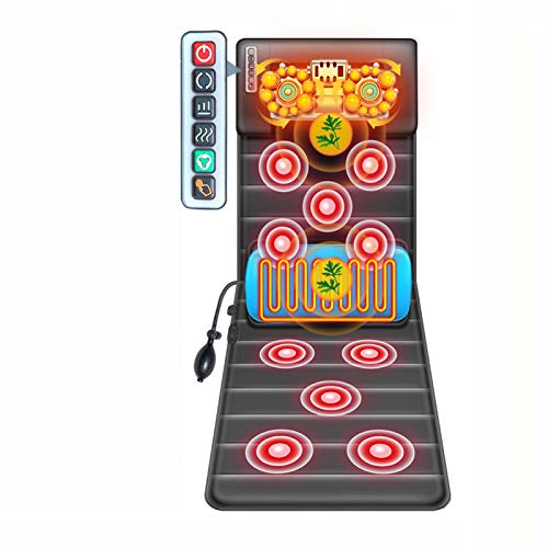 Colchonetas de Masaje Comfier, colchón de Masaje con calefacción para Todo el Cuerpo, con 20 Cabezales de Masaje Shiatsu para el Cuello, para Cuello y Espalda, relajación Muscular de la Pant