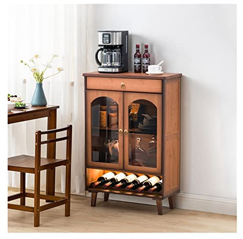 MOOWI Weinschrank Weinschrank, Weinregal mit 2 Türen und Ablagefach, for Esszimmer und Küche Barschrank, Dingzhebo2022