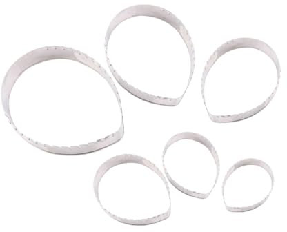 ABOOFAN 6pcs Cookie Dies Leaves Fondant Moulds Baking Pastry Cutters for Edible Non-Edible Materials