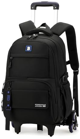 Armbq Rolling Backpack for Boys Kids with Wheels Trolley School Bag for Teens Elementary Wheeled Backpack